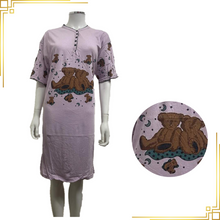 Ladies Front Button Teddies Night Dress S-3XL