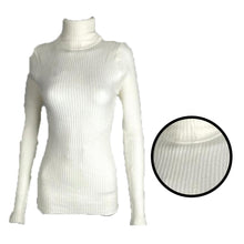 Ladies Women's Roll Neck Ribbed Jumper Italian