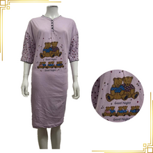 Ladies Front Button Teddies Night Dress S-3XL