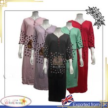 Ladies Cute Bears Front Button Neck Nightdress