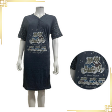 Ladies Front Button Teddies Night Dress S-3XL