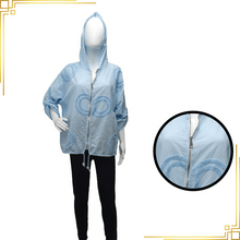 Ladies Women Italian Hooded Blouse Circle Pattern Viscose Full