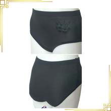 Ladies Brief Underwear Embroidery Black