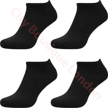 Ladies Ladies Trainer Ankle Socks Pattern Plain Cotton Rich Pack 3,6,12 Size 4-8