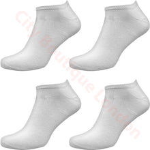 Ladies Ladies Trainer Ankle Socks Pattern Plain Cotton Rich Pack 3,6,12 Size 4-8