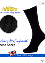 Men's Designer Diabetic Socks Non Elastic Cotton 3 6 12 Pairs